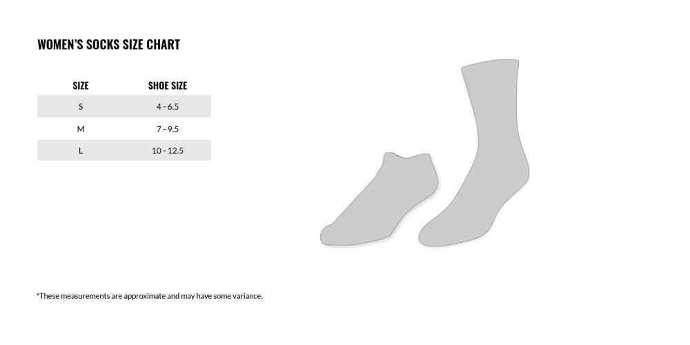 Women's Socks Size Chart